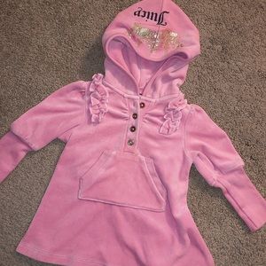 Juicy Couture Baby pink velour hoodie 12-18 months